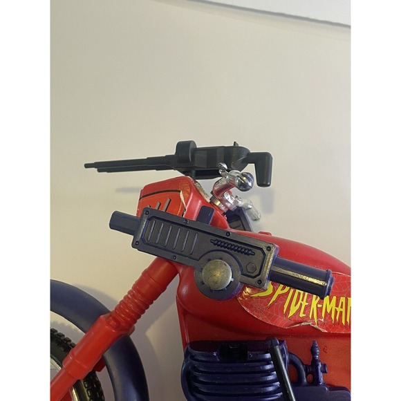 Spiderman‎ Motorcycle Vintage Toy 2000 Marvel With Gun - Picture 2 of 16